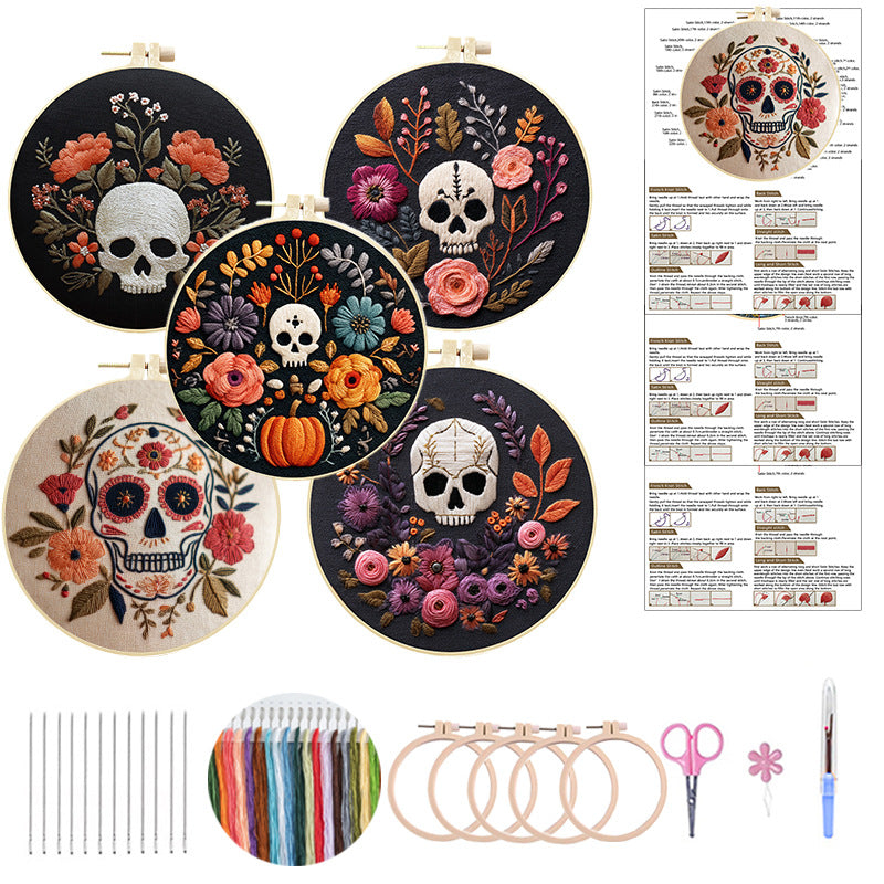 Cross-border Halloween Hanging Ornament Hand Embroidery DIY Kit Beginner Friendly Simple DIY with English Instructions Easter