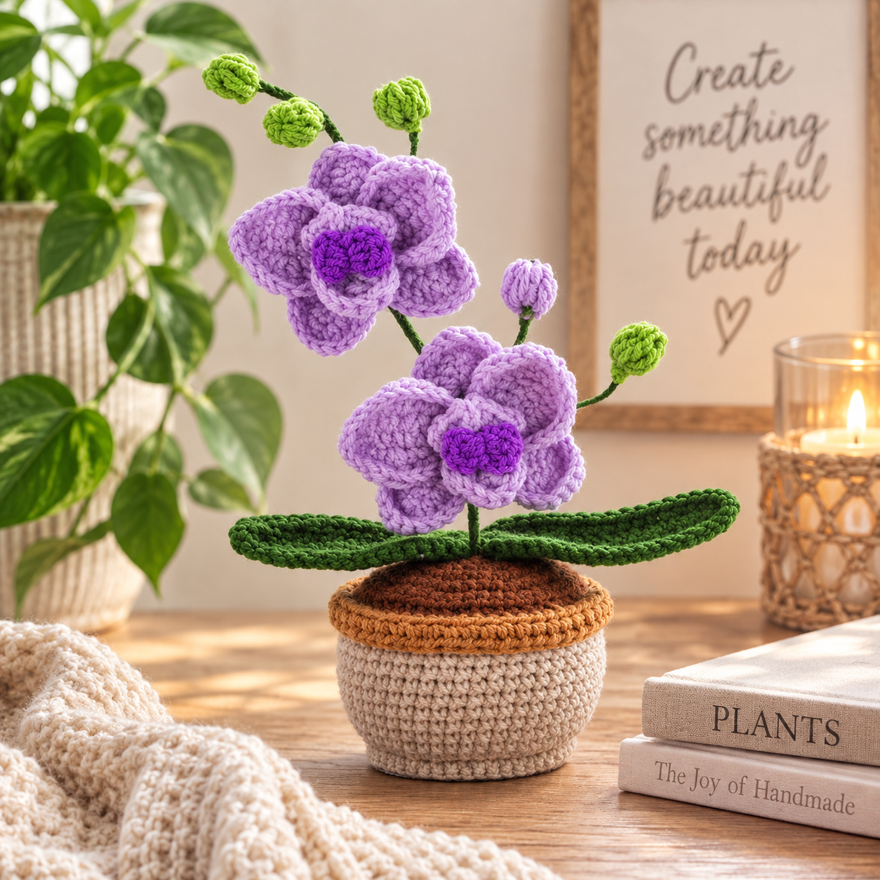 DIY Crochet Plant Kit – Handmade Potted Plant Series