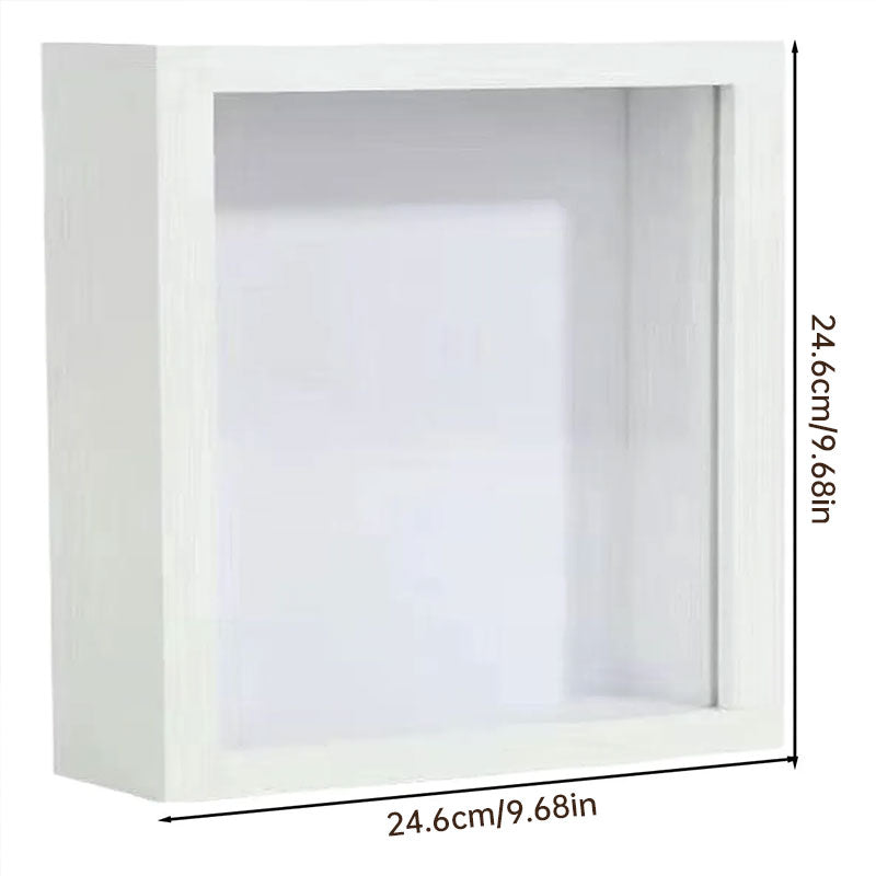 DIY Mini Museum Shadow Box Kit | Anniversary Wedding Memory Display with Gold Frames & Figurines