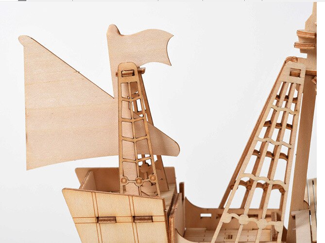 DIY 3D Wooden Puzzle Sailing Ship Model Kit
