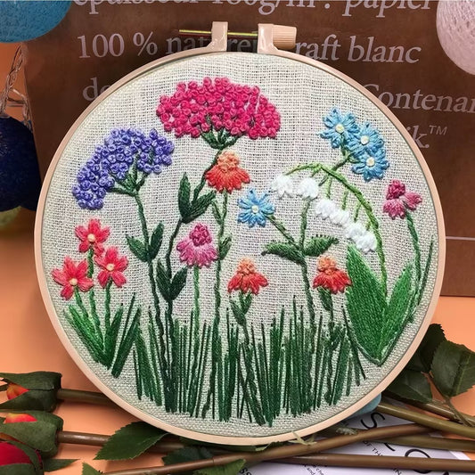 DIY Floral Embroidery Kit 🌸🧵