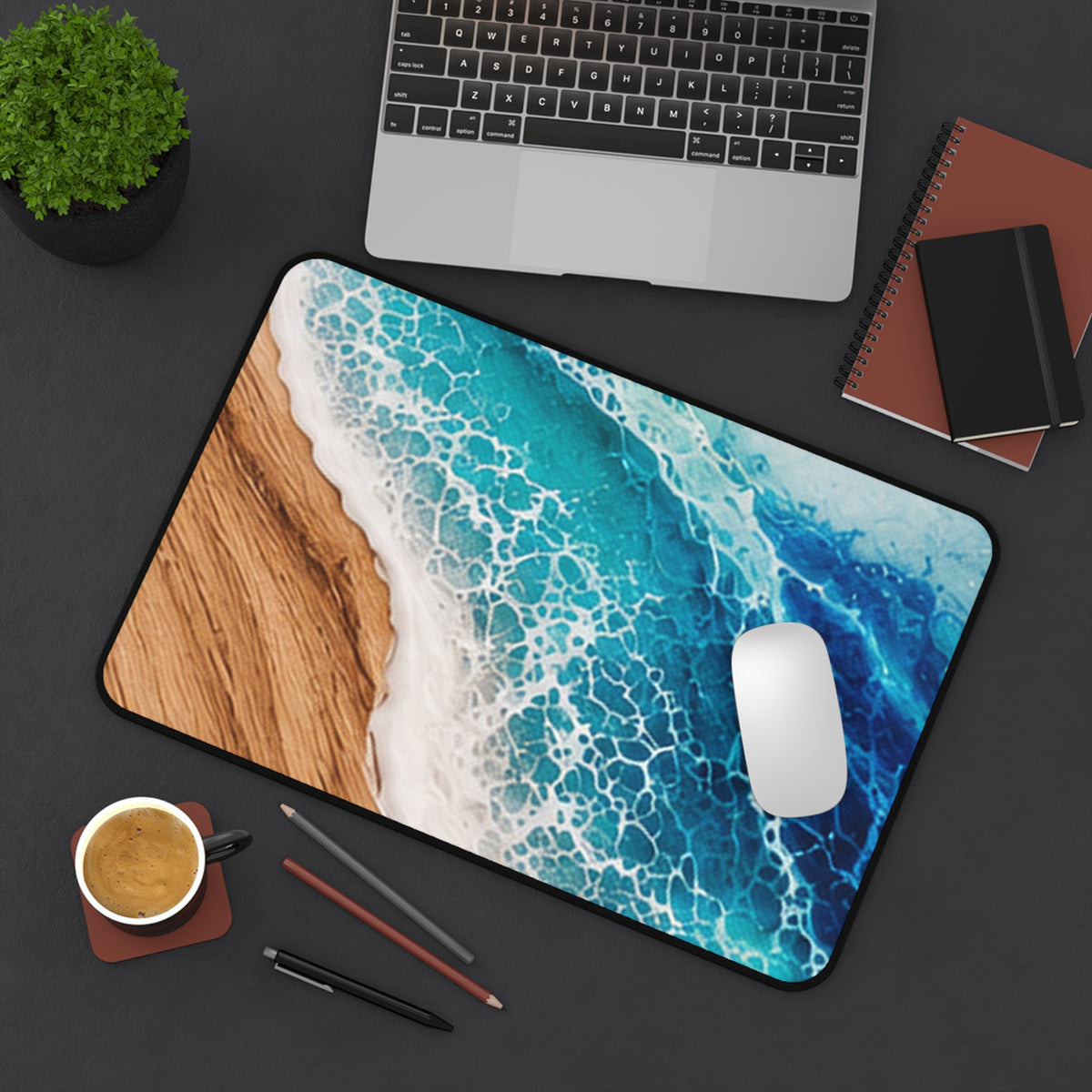 Beach Waves Desk Mat