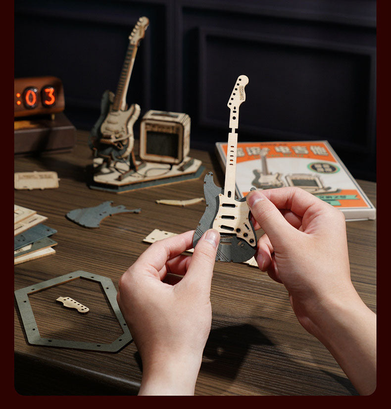 Small Guitar 3D Wooden Puzzle