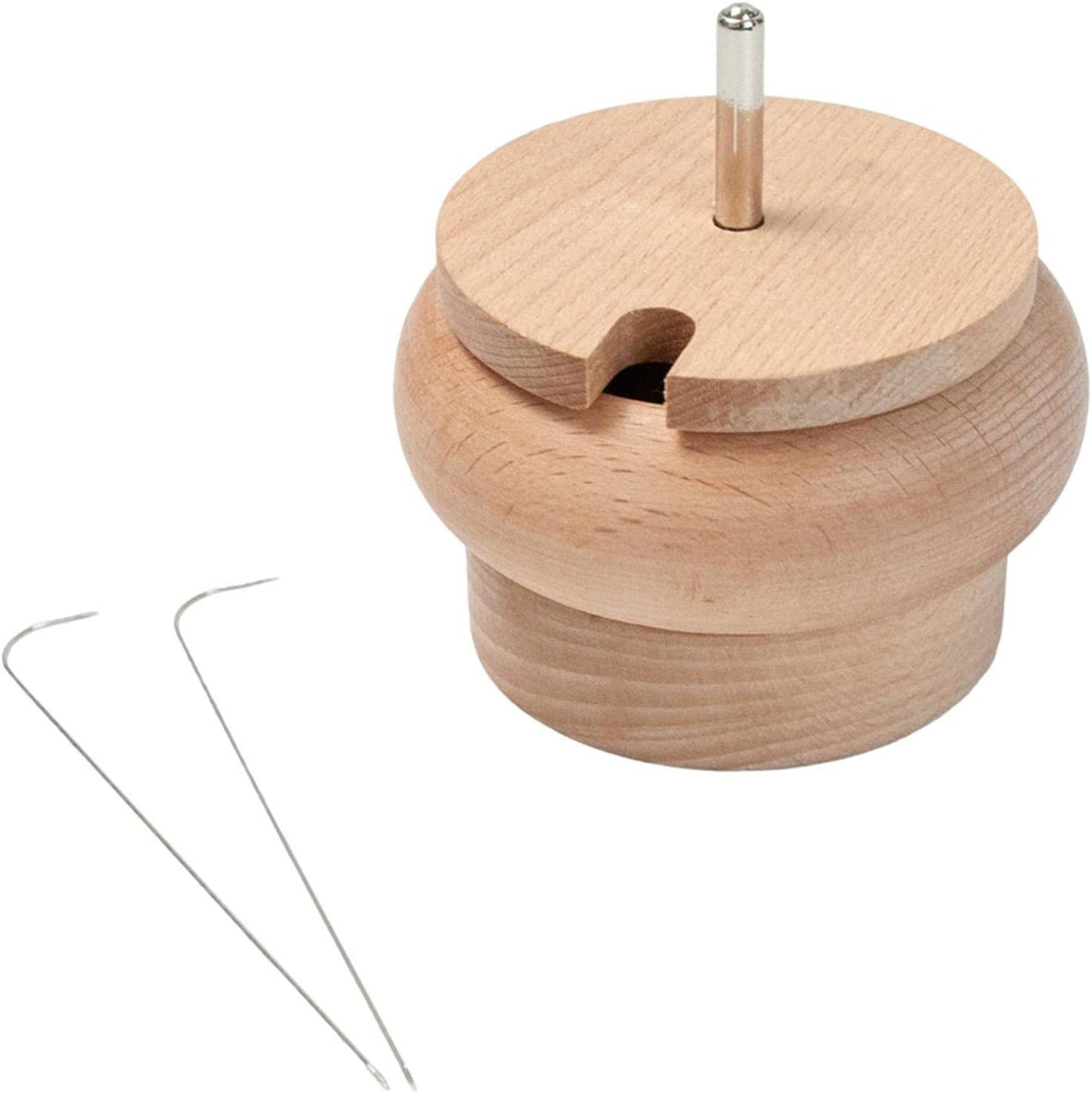 Wooden Bead Threader Stringing Spinning Bowl