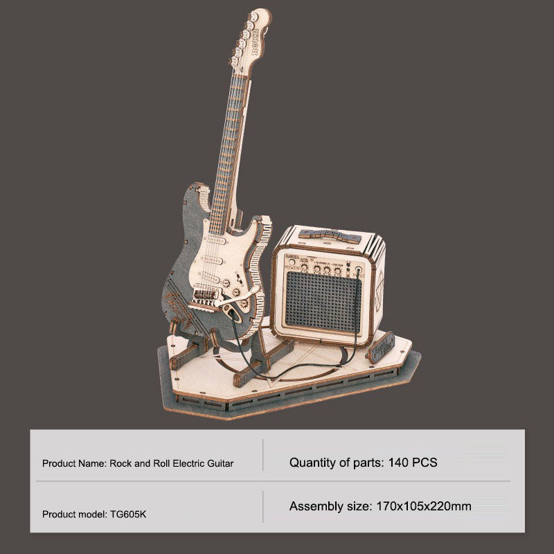 Small Guitar 3D Wooden Puzzle