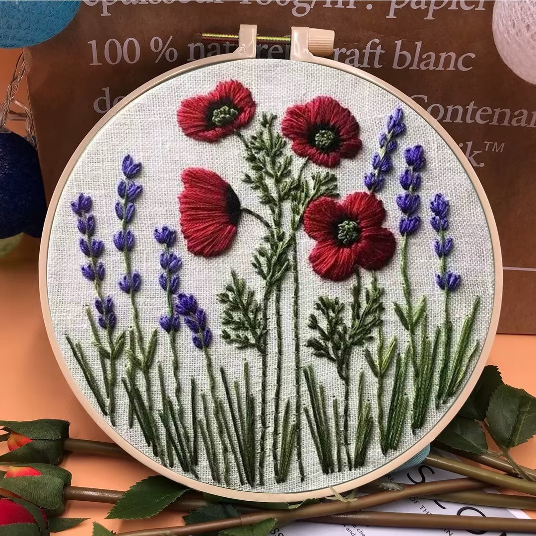Floral embroidery kit DIY handmade embroidery plants