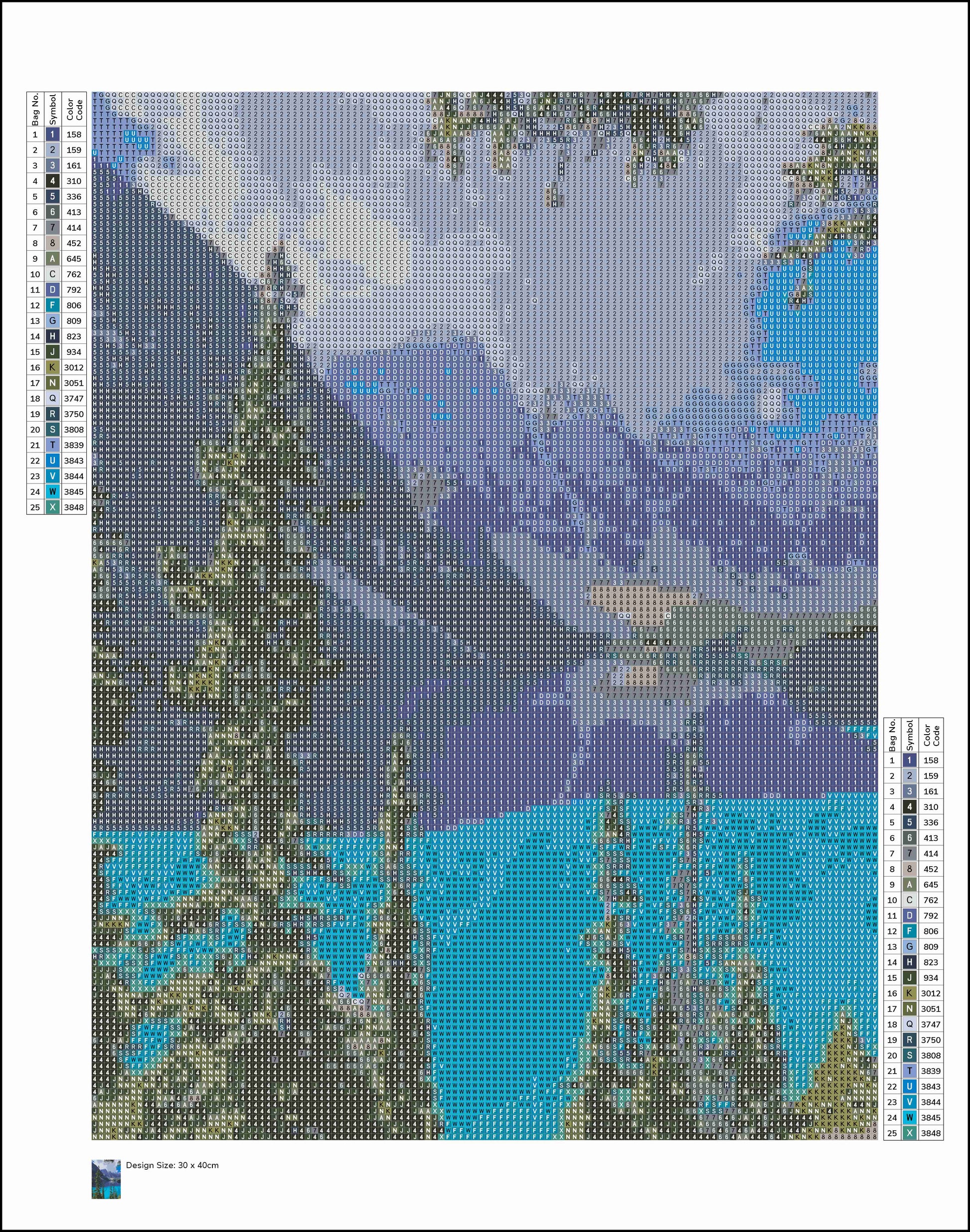 30x40cm Square Diamond Painting Kit