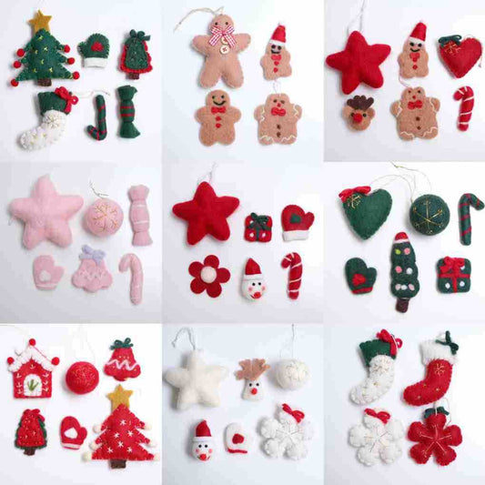 Christmas DIY Felt Craft Kit Tree Decorative Doll Accessories Atmosphere Decoration Set
