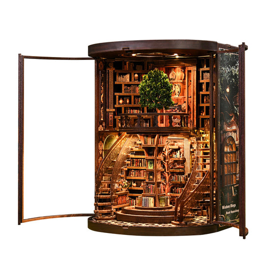 DIY Wooden Miniature Luxury Library Book Nook Kit