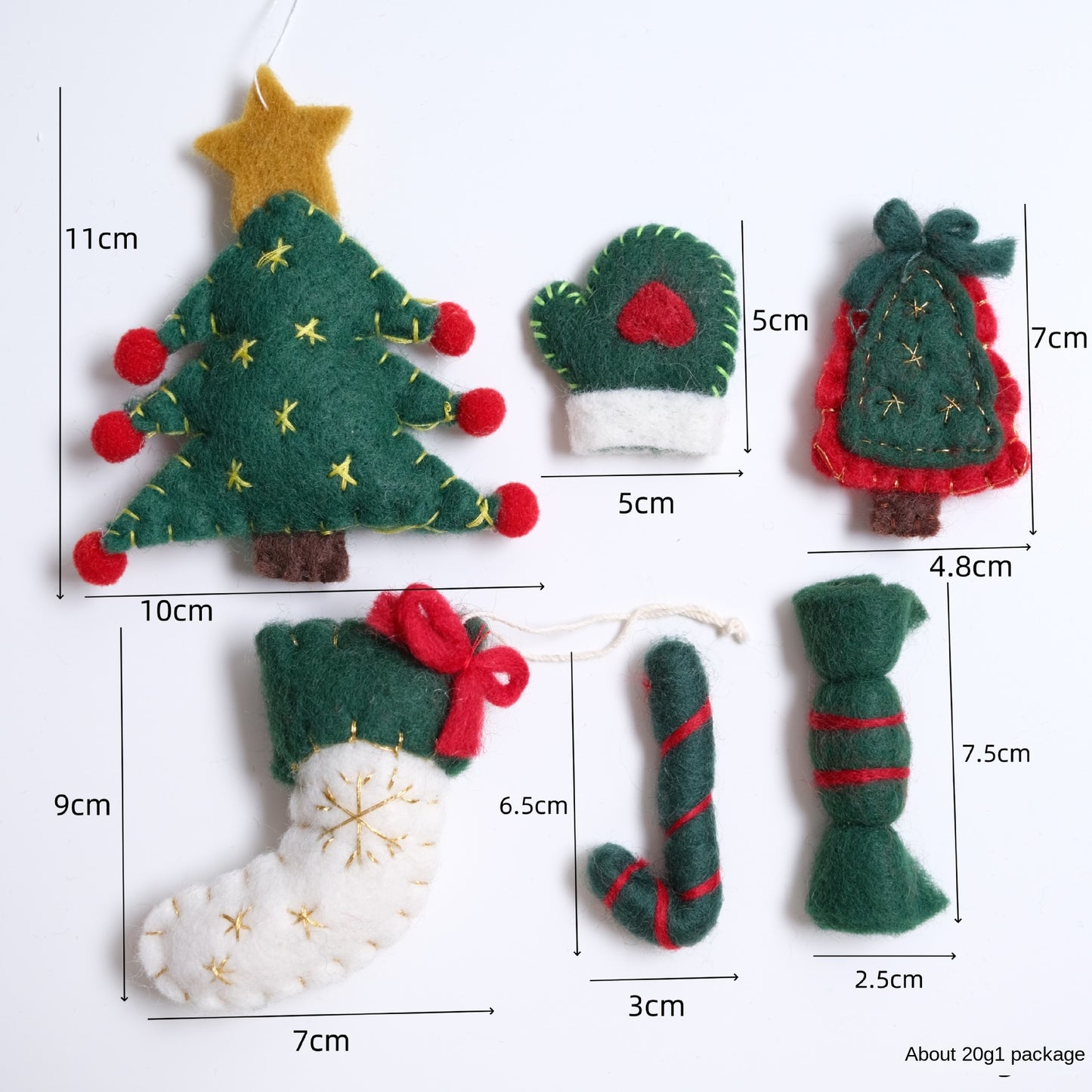 Christmas DIY Felt Craft Kit Tree Decorative Doll Accessories Atmosphere Decoration Set