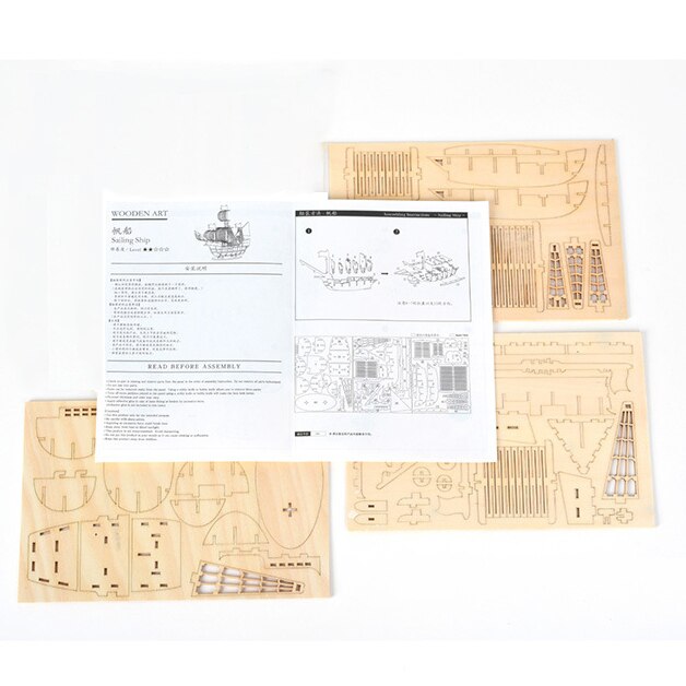 DIY 3D Wooden Puzzle Sailing Ship Model Kit