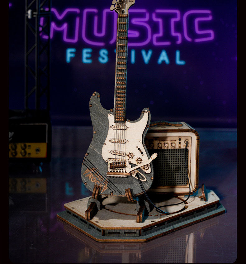 Small Guitar 3D Wooden Puzzle