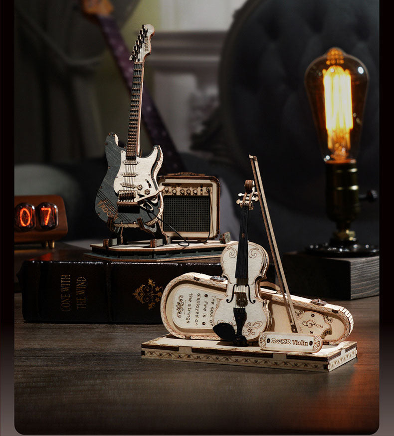 Small Guitar 3D Wooden Puzzle