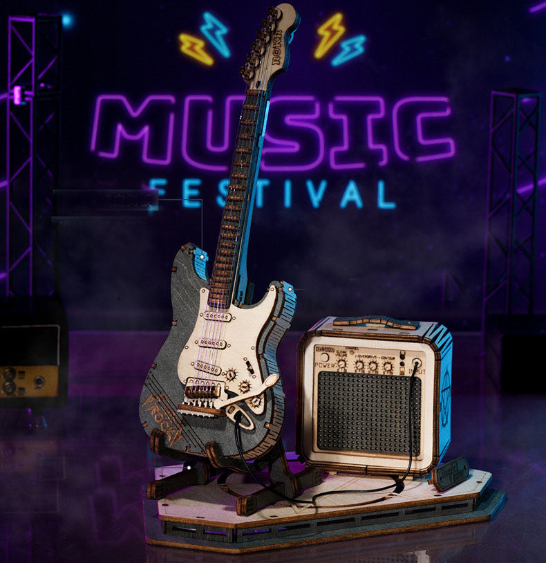 Small Guitar 3D Wooden Puzzle