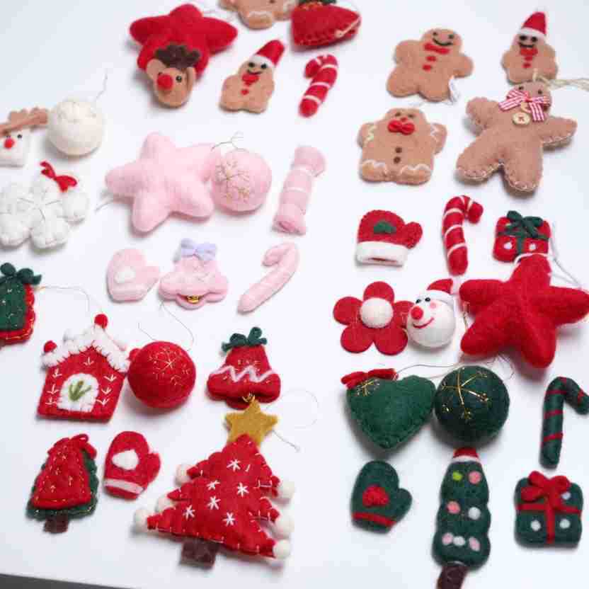 Christmas DIY Felt Craft Kit Tree Decorative Doll Accessories Atmosphere Decoration Set