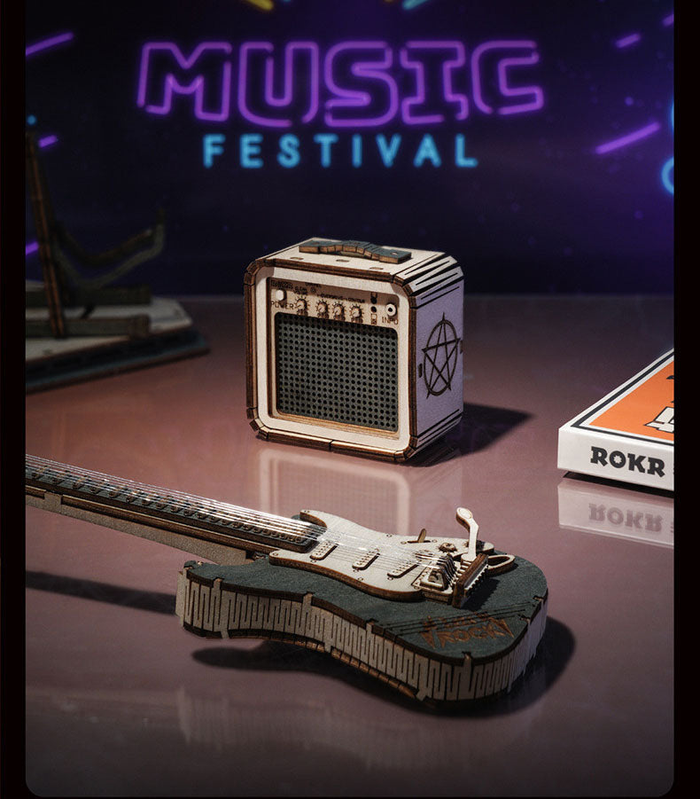 Small Guitar 3D Wooden Puzzle