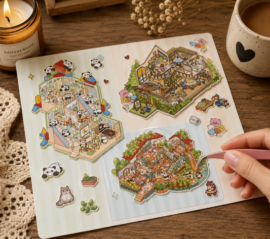 3D Miniature Scene Sticker Kit