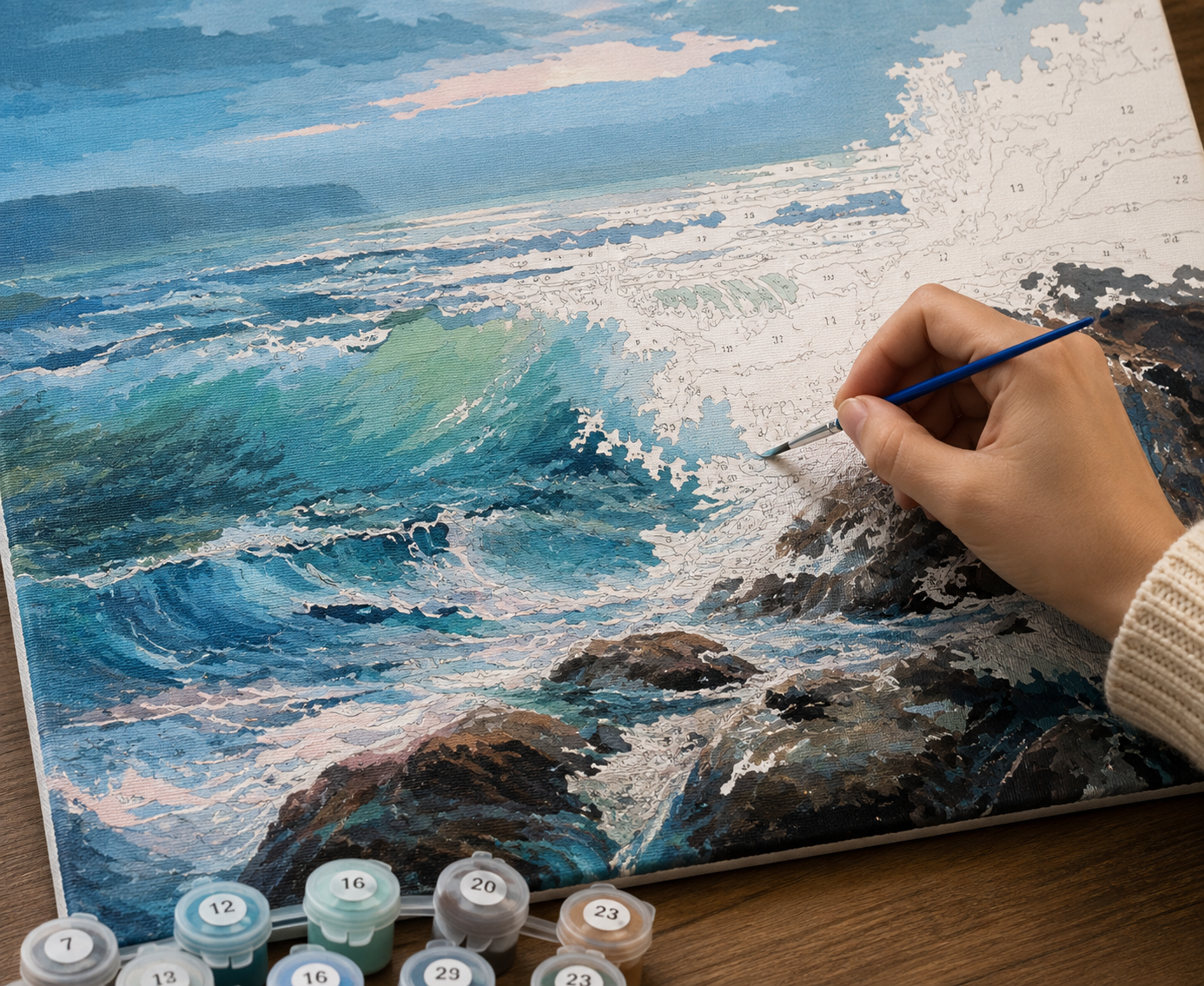 Breaking Wave – DIY Paint By Number Kit
