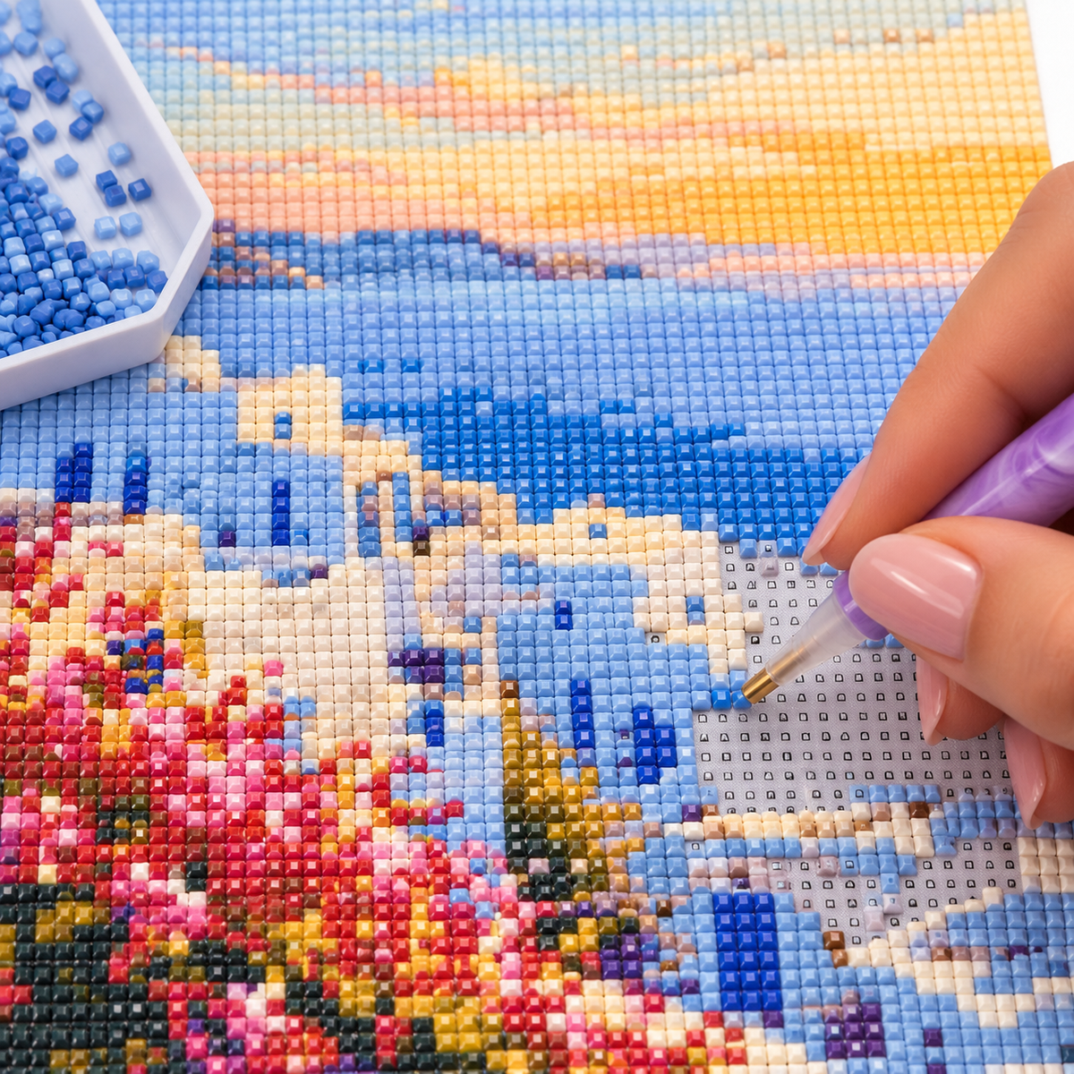 Grecian Sunset – 30×40 cm Diamond Painting Kit