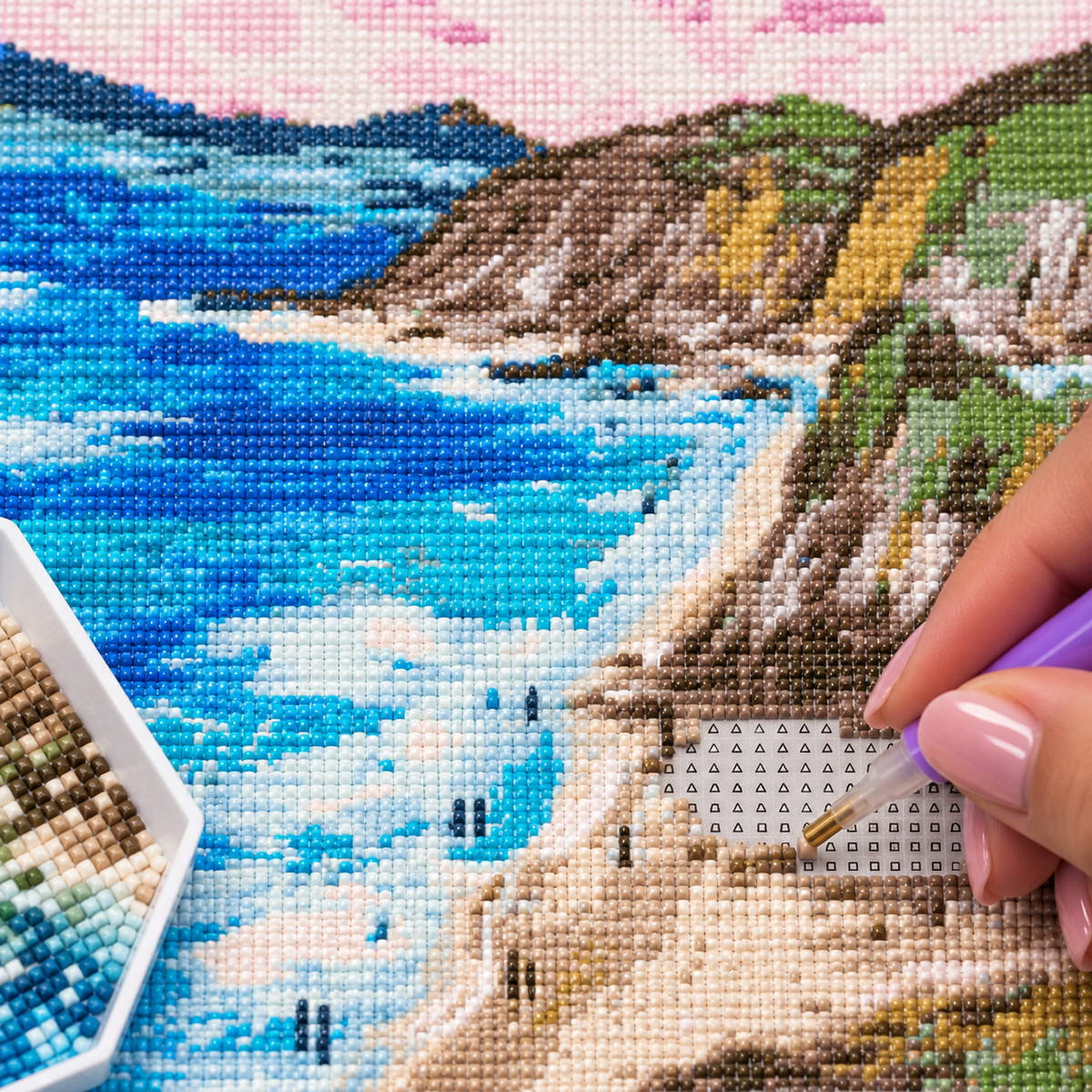 Cliffside Stroll – 30×40 cm Diamond Painting Kit