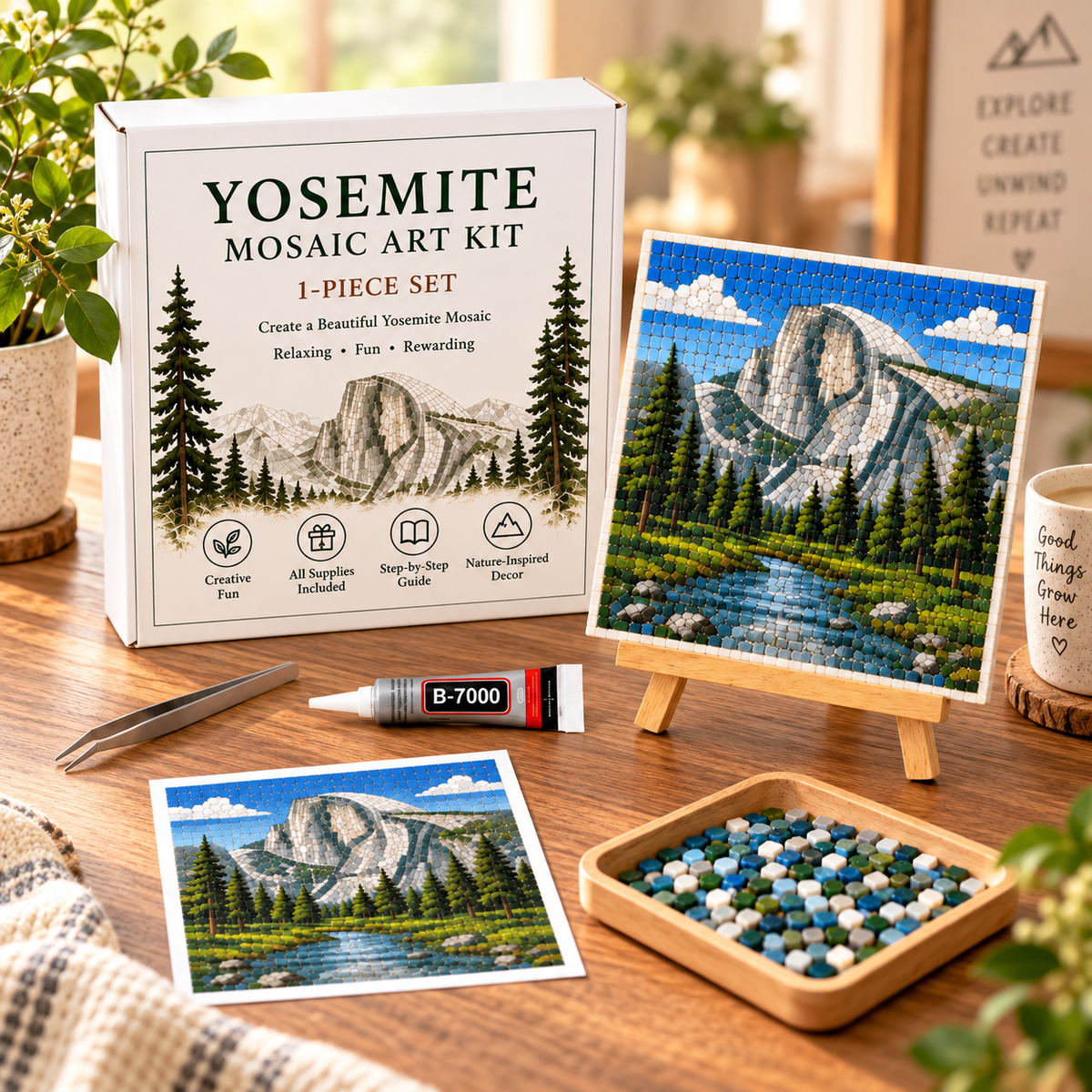 National Parks Mosaic Art Kit Collection – DIY Nature-Inspired Craft