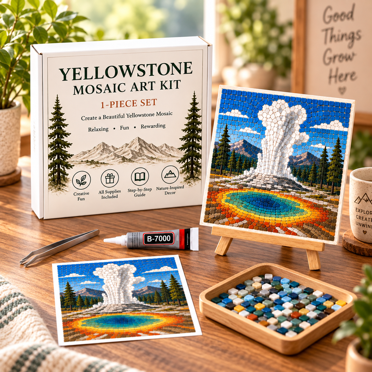 National Parks Mosaic Art Kit Collection – DIY Nature-Inspired Craft