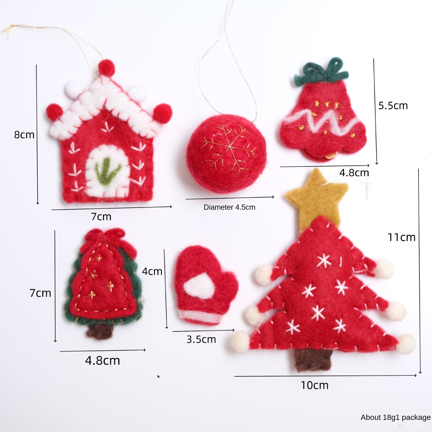Christmas DIY Felt Craft Kit Tree Decorative Doll Accessories Atmosphere Decoration Set