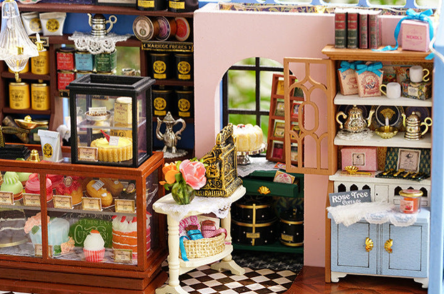 DIY Rose Garden Tea House Book Nook