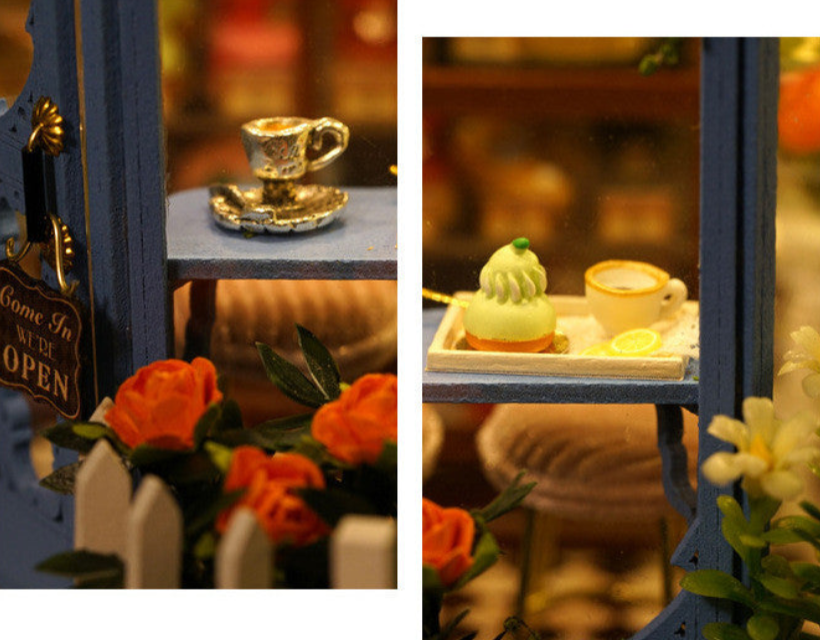 DIY Rose Garden Tea House Book Nook