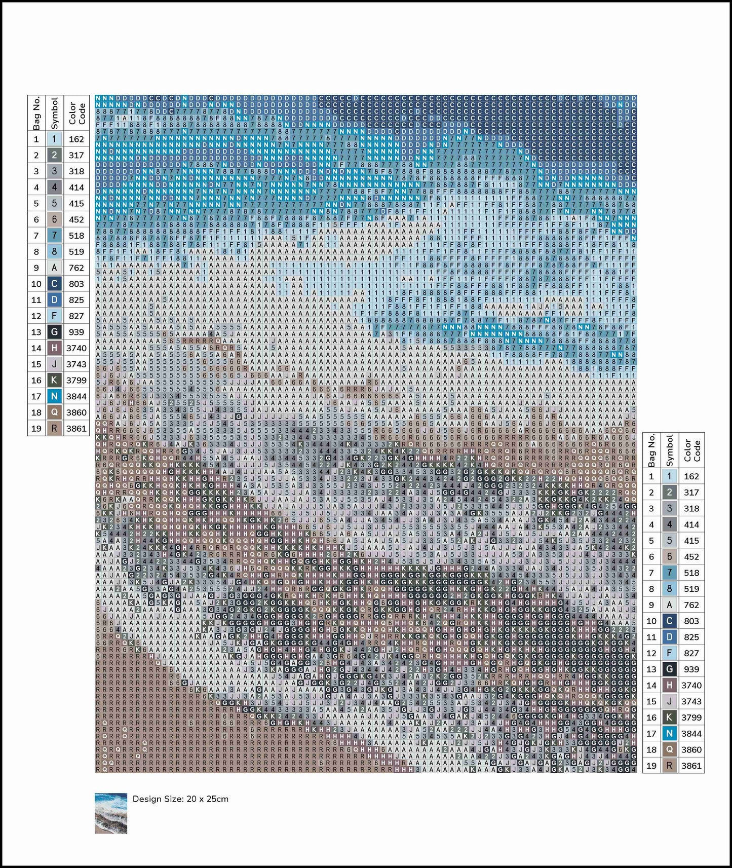 20x25cm Square Diamond Painting Kit