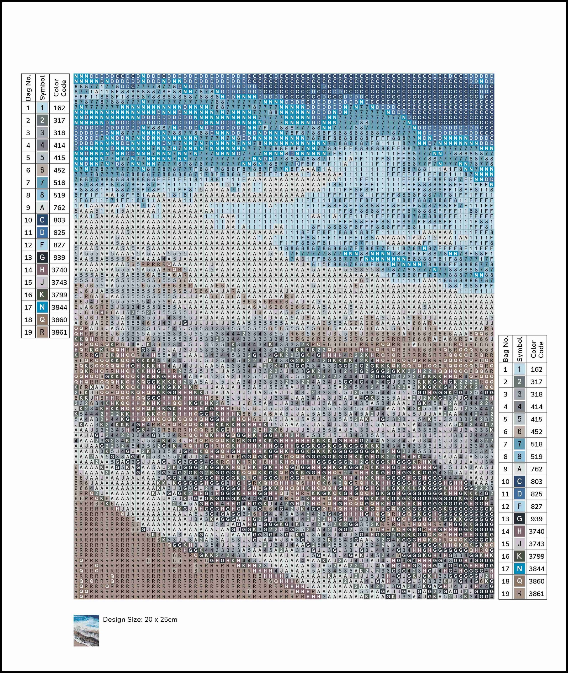 20x25cm Square Diamond Painting Kit