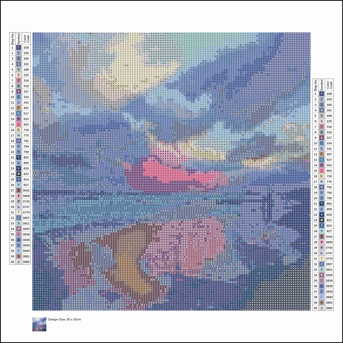 30x30cm Square Diamond Painting Kit