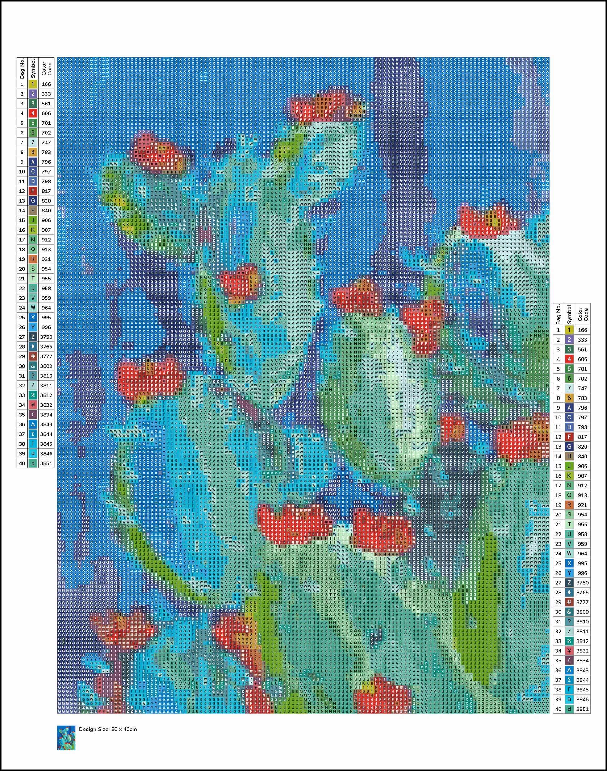30x40cm Square Diamond Painting Kit